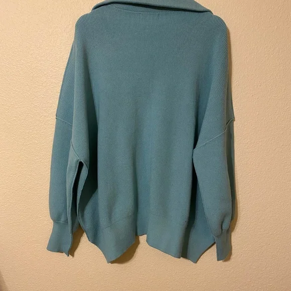 Blue Quarter-Zip Sweater - Picture 3 of 7